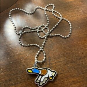 Human Made Duck Pendant Necklace - Blue and Brown Bape Nigo
